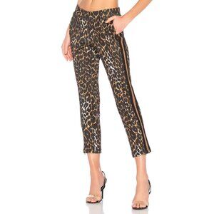 Pam & Gela Leopard Track Pants Side Stripe Size L